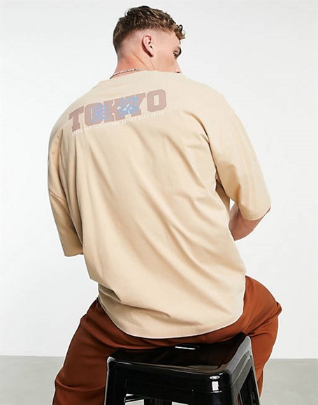Oversize Tokyo T shirt Bej
