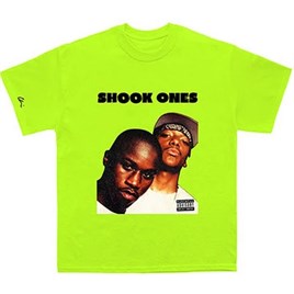 Oversize Shook Ones 2Pack  Baskılı  T shirt Neon-Yeşil